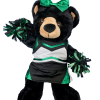 Cheerleader Outfit Metallic Green and Black - Image 8