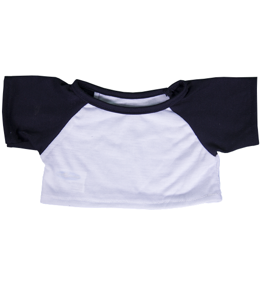 White w/Navy Colored Sleeves T-Shirt 16