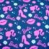 Fashionista Malibu Hot Pink on Black on minky 15" x 30" Pillow