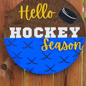 Hello Hockey Season Door Hanger